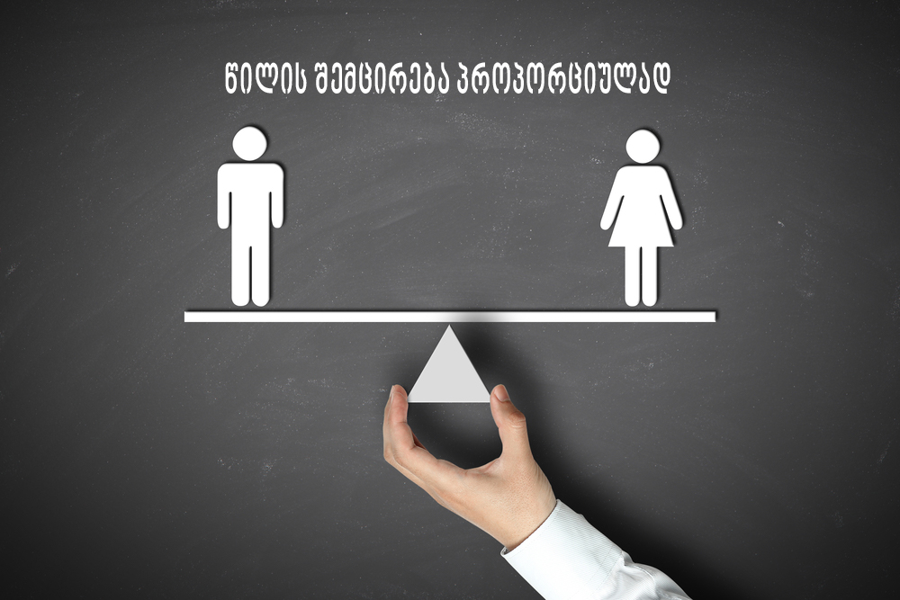 წილის შემცირება პროპორციულად