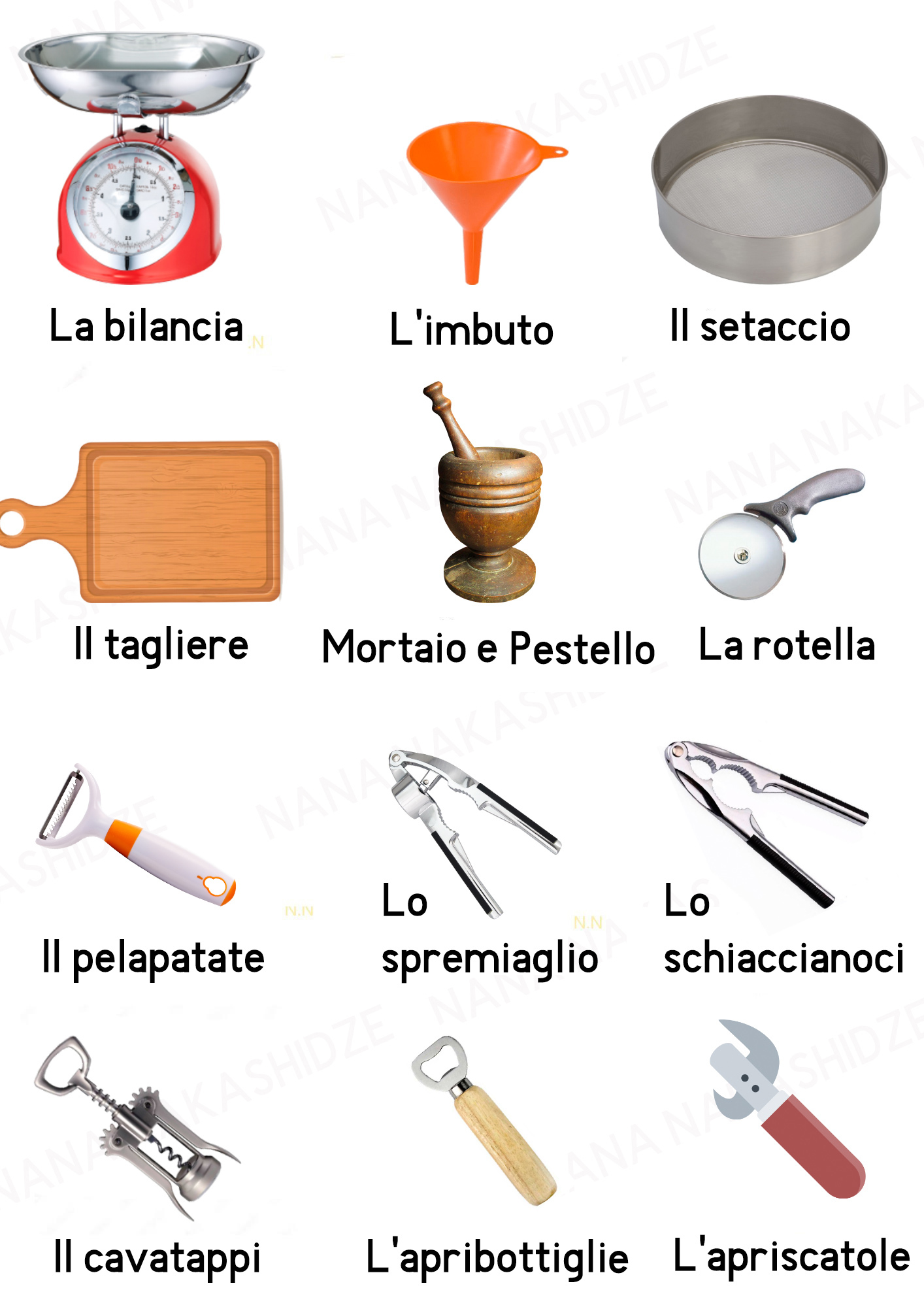 თარგმნა იტალიურ ენაზე - in cucina