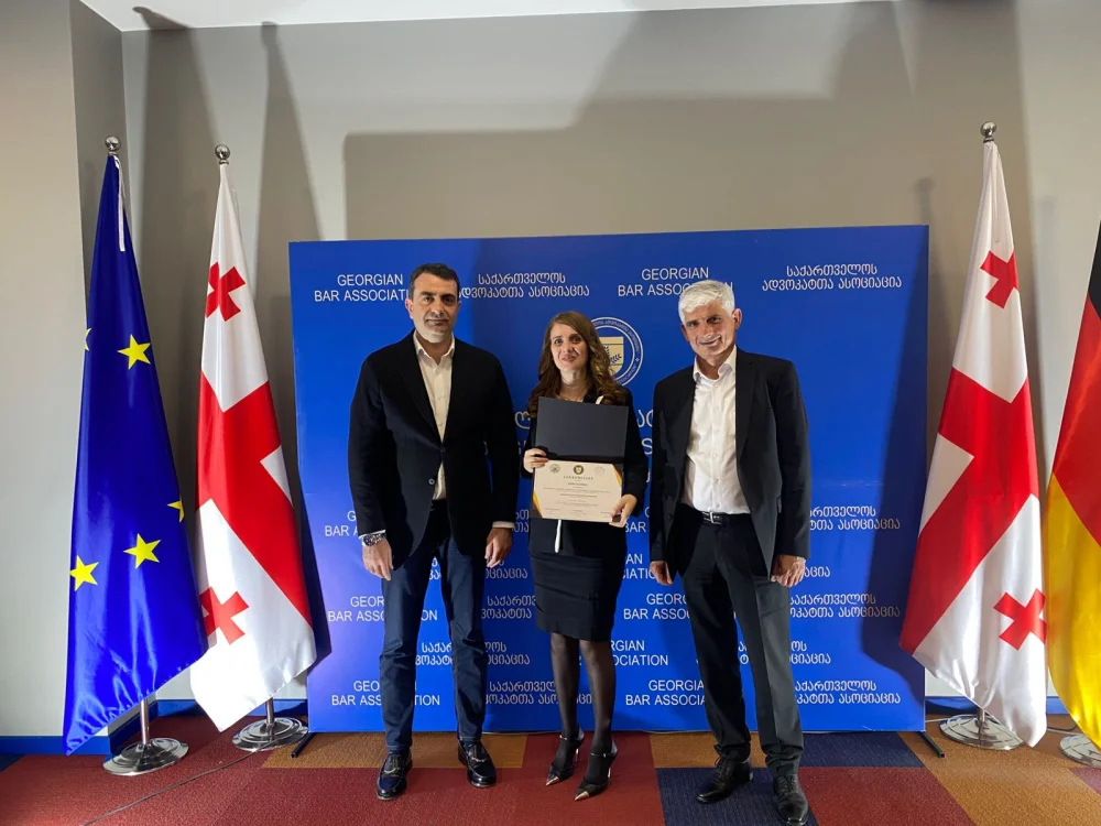 ადვოკატ ნათია ნაკაშიძეს სამშენებლო და არქიტექტურული სამართლის დარგის სპეციალიზაციის ადვოკატის სტატუსი მიენიჭა