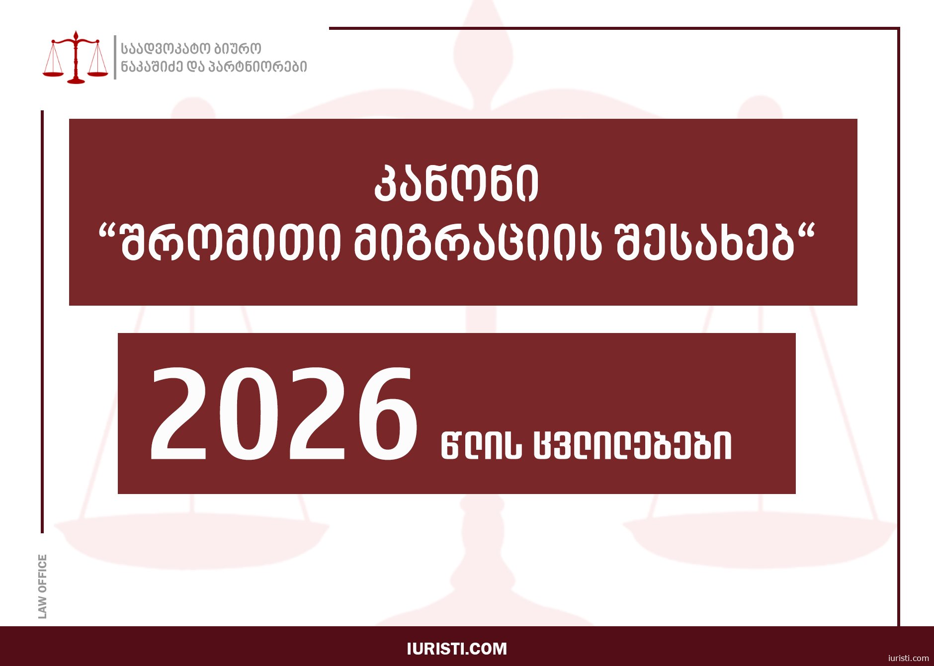 საქართველოს კანონი „შრომითი მიგრაციის შესახებ“ -  2026 წლის ცვლილებები